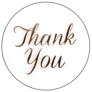 鎏金thankyou贴纸烘焙透明装饰慕斯杯甜品台标签一次性不留胶创意