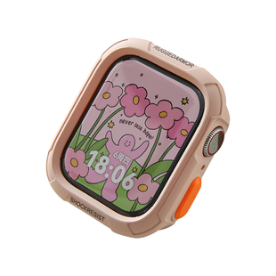 适用苹果手表ultra3保护壳iwatch8910硅胶半包applewatch11防摔软