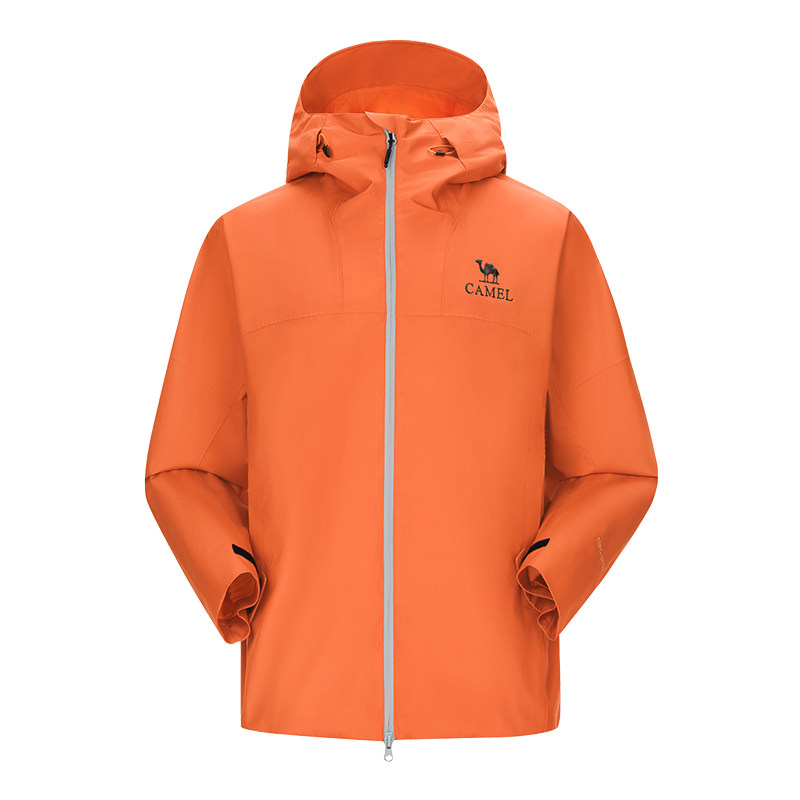 骆驼户外滑雪服硬壳单冲男女同款暴雨级防风防水旅游爬山保暖外套