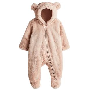 HM童装婴儿女婴连体衣冬季可爱柔软简约连身裤1242546