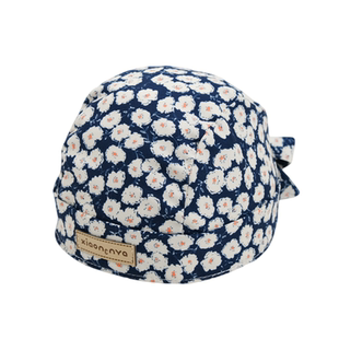 婴儿帽子春秋洋气碎花海盗帽宝宝1岁男女宝宝春夏薄款瓜皮头巾帽