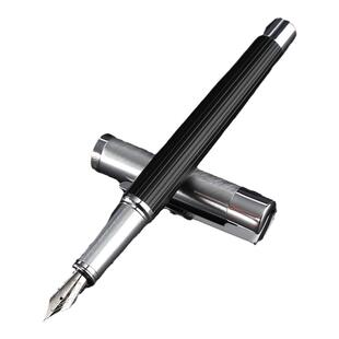 hero英雄钢笔官方旗舰店H651商务办公铱金笔简约型条纹男士女练字专用送礼品墨水套装免费刻字定制