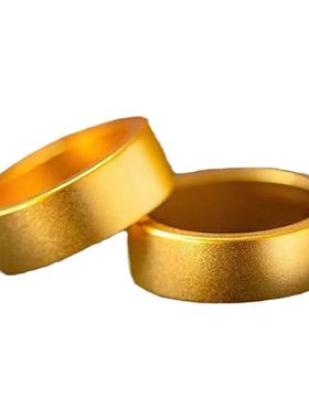 爱人素圈百搭固口指环金包银简约