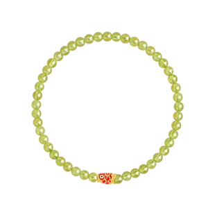 遇见普陀山幸运橄榄石手链女生天然水晶上岸锦鲤情人节送女友礼物