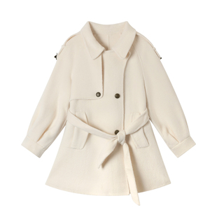 熙薇【北海微暖】秋冬季新款时尚气质休闲中长款大衣外套H5241