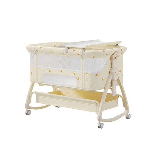 婴儿床可移动可折叠多功能便携式摇篮床宝宝床新生儿拼接大床