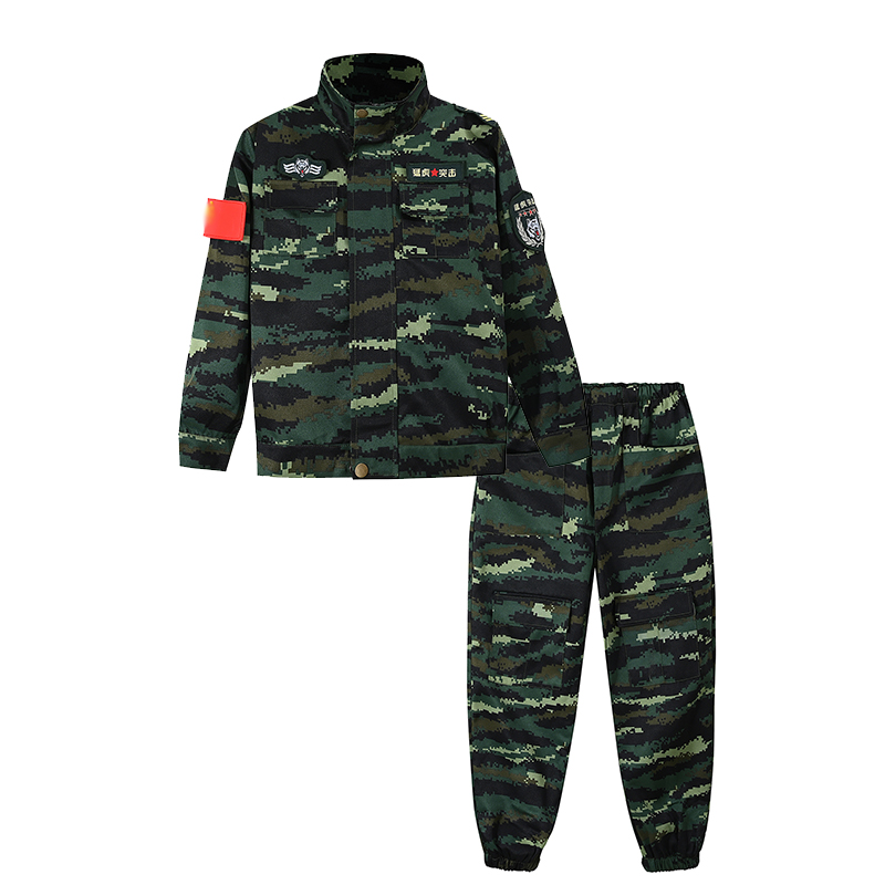 兒童迷彩服特種兵套裝男童迷彩夏令營戶外套裝男裝備軍訓(xùn)服表演服