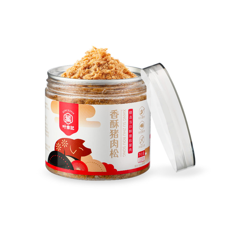 叶家记香酥猪肉松100g拌饭营养早餐配粥烘焙肉松