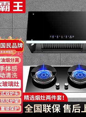 小霸王新款中式抽油烟机燃气灶套餐家用厨房猛火煤气灶双灶两件套