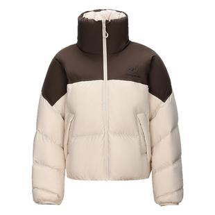 骆驼熊猫短款羽绒服女冬季新款立领好看羽绒外套黑色保暖面包服