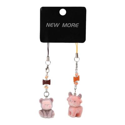 YUYI原创可爱小猴子情侣公仔双人一对书包包挂件U盘手机链钥匙扣