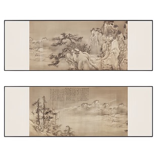 新中式苍松望山客厅餐厅装饰画茶室民宿软装挂画酒店别墅横幅壁画