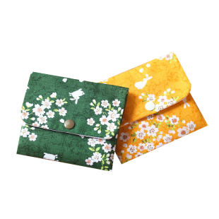 日本和风卫生巾收纳包 姨妈巾收纳布袋卫生巾护垫收纳 棉简约日系