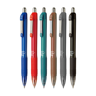 日本zebra斑马旗舰店官网按动式斑马中性笔JJ3按动笔学生用刷题笔黑笔红笔水性笔可换笔芯手账笔0.5mm