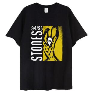 欧美摇滚乐队滚石专辑印花T恤短袖美式宽松复古个性夏季同款t恤