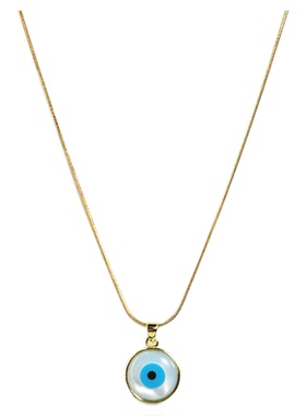 DIDOU恶魔之眼钛钢贝壳项链吊坠男女小众轻奢精致高级锁骨链