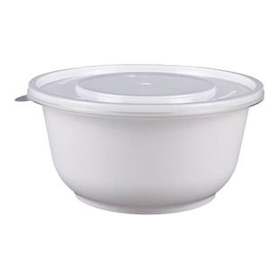 一次性餐盒圆形汤碗700ml塑料外卖打包盒饭盒黄色一次性碗加厚碗