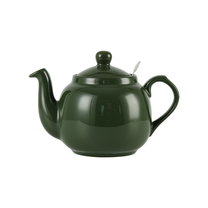 London Pottery田园英式1200ml墨绿色滤网茶壶大容量下午茶泡茶壶