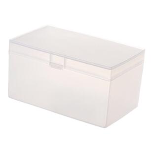 卡片收纳盒透明桌面小物件杂物带盖储物盒子卡片抽屉收纳盒整理盒