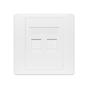 86型双口网络面板RJ45RJ11宽带插口网线电话线电脑插座模块家用