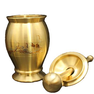 纯黄铜捣药罐厂家促销捣蒜泥器臼
