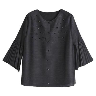 30-40岁外套褶皱钉珠秋季上衣女