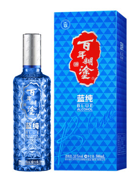 百年糊涂蓝纯窖藏浓香白酒