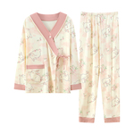 月子服纯棉春秋产后8月份7孕妇睡衣夏季薄款喂奶哺乳期产妇家居服