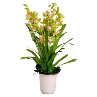 3D打印手感立体大蕙兰仿真花假花装饰花绢花室内家居装饰花卉婚庆