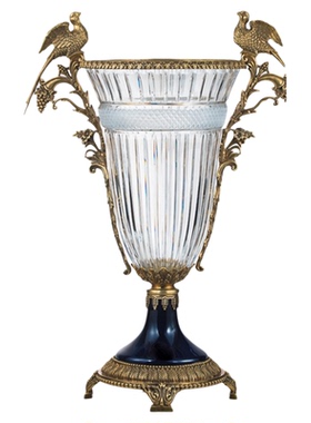 卡斯特兰美式水晶花瓶插花花瓶