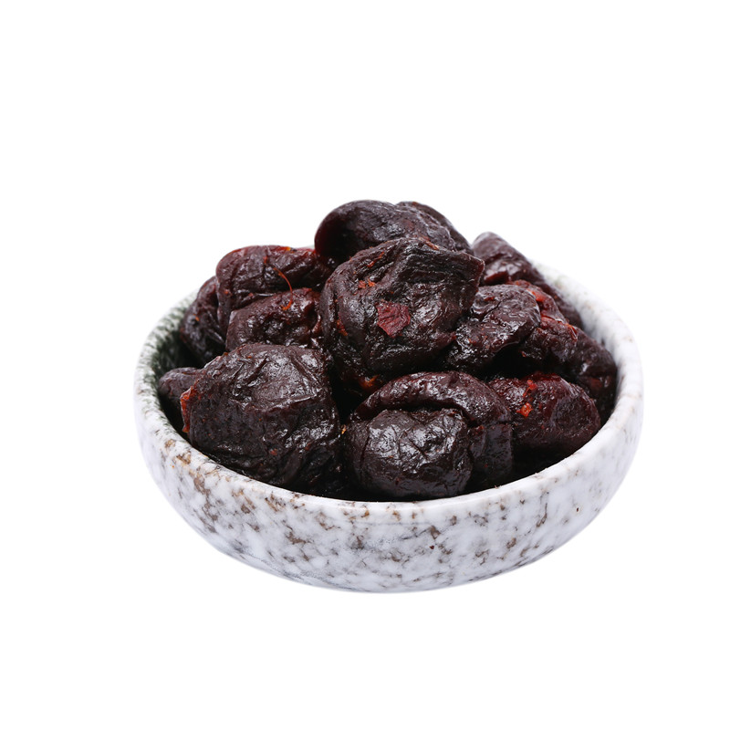 上海哈卡食品奶油味半李湿肉质柔软有核深半李蜜饯城隍庙特产商店