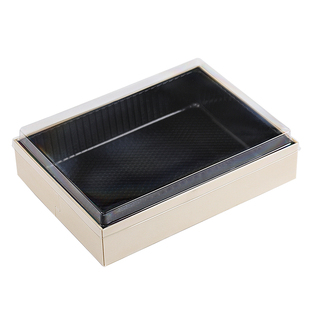 高端鲜果捞包装盒木质包边果盘一次性水果透明包装网红果切打包盒