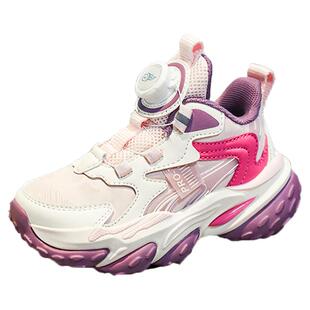 女童鞋运动鞋春季2026新款儿童专业篮球鞋跑步减震中大童女孩纽扣