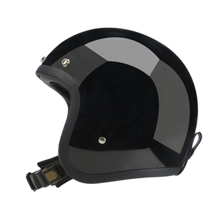 CASYKO咖士科摩托车复古头盔巡航四分之三玻璃钢机车半盔男女冬季