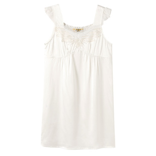 美标新款吊带真丝睡裙女夏桑蚕丝性感蕾丝睡衣冰氧凉感丝绸家居服