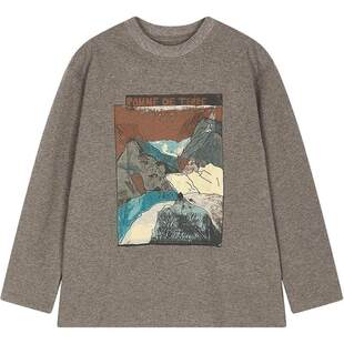 [新款]蓬马大童长袖T恤全棉印花25秋装男女儿童pomme de terre