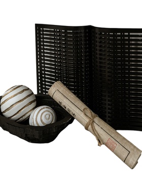 样板间软装饰品客厅书柜茶室摆件