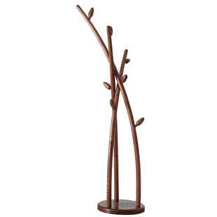 花蕾白蜡木设计师款衣帽架客厅落地挂衣架家用书房立式全实木衣架