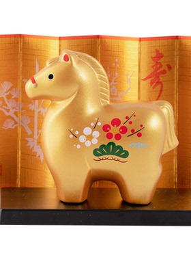药师窑马摆件陶瓷招财生日本命年