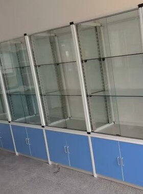 实验室铝木仪器柜阶梯药品柜试剂器皿柜全木仪器柜PP仪器柜展示柜