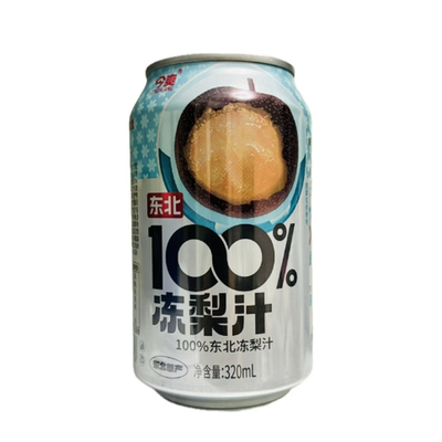 【12罐整箱】今爽N东北冻梨100%果汁含量饮料品原浆不添防腐剂FC