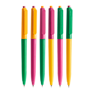 按动圆珠笔高颜值大容量中性笔1.0mm黑色蓝色原子笔中小学生用速干顺滑不脏手刷题笔便宜批发商务办公签字笔