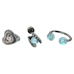 二十二丁目贝壳耳钉高级感澳宝耳骨钉耳蜗钉镭射耳圈爱心耳环耳坠