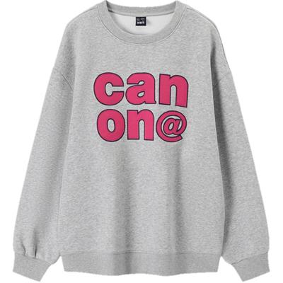 森马字母图案oversize加绒卫衣女