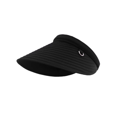 夏季女黑胶UV防晒空顶遮阳帽