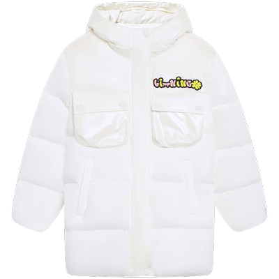 李宁女大童保暖加厚羽绒服