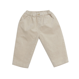 儿童灯芯绒裤子加绒女童加厚男童保暖2025新款秋冬季宝宝休闲长裤