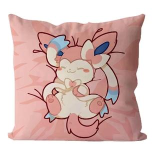 伊布家族仙子伊布宝可梦舒适抱枕办公室腰枕汽车靠垫床头沙发靠枕