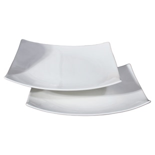 翼方四角盘白瓷餐盘陶瓷盘子家用菜盘2025新款高级感盘子浅盘骨瓷