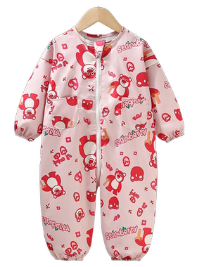 秋冬宝宝罩衣爬行服一体护衣